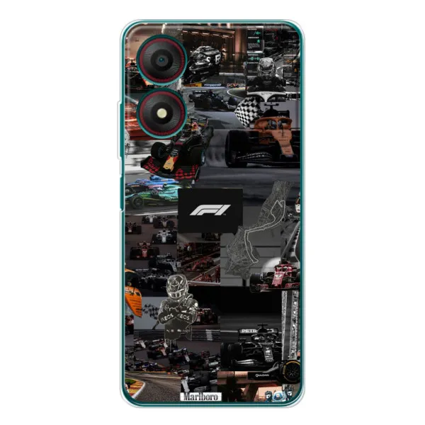Чехол с принтом «Гоночный коллаж Ф1» для ZTE Blade A34
