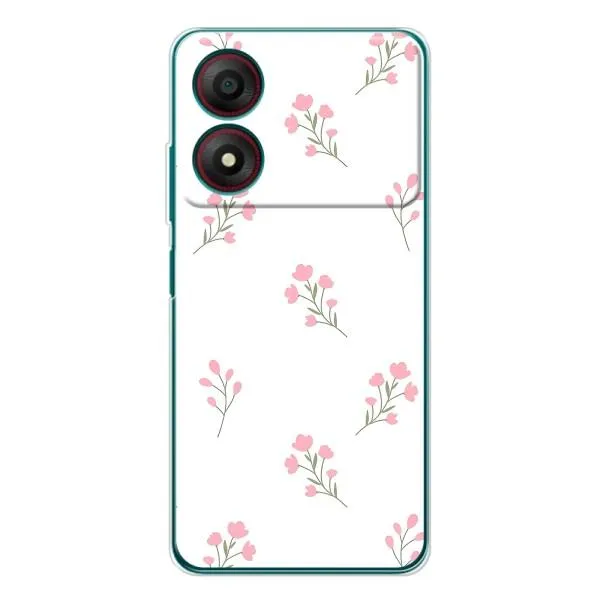 Чехол с принтом «Розовые цветы» для ZTE Blade A34