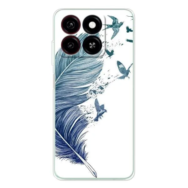 Чехол с принтом «Перышко» для ZTE Blade A35