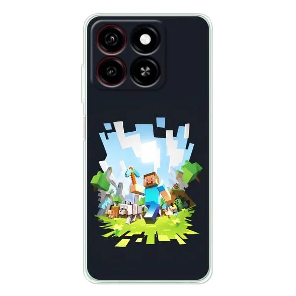 Чехол с принтом «персонажи Minecraft» для ZTE Blade A35