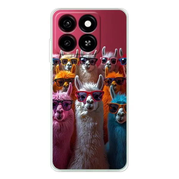 Чехол с принтом «Ламы в очках» для ZTE Blade A35 Чехол с принтом «Ламы в очках» для ZTE Blade A35