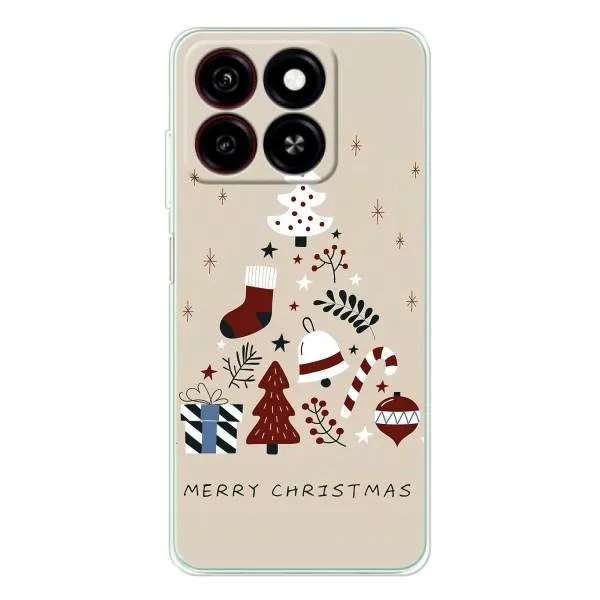 Чехол с принтом «Merry Christmas» для ZTE Blade A35 Чехол с принтом «Merry Christmas» для ZTE Blade A35