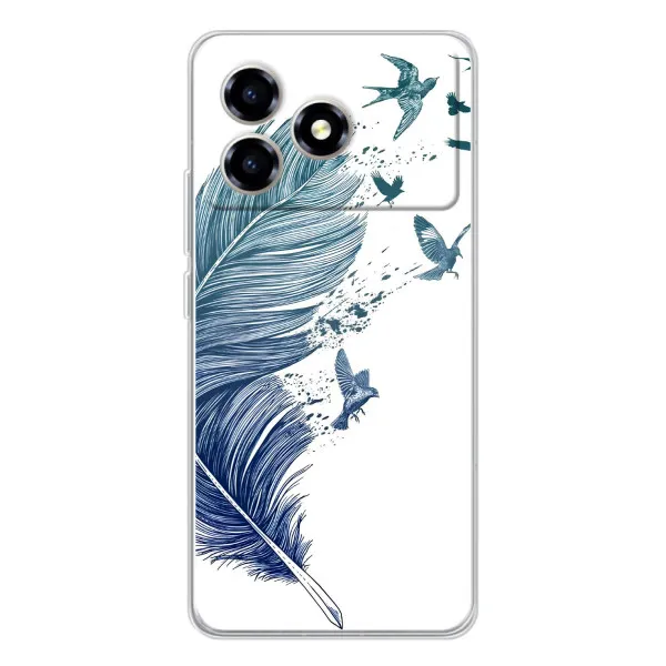 Чохол з принтом «Перо» для ZTE Blade A36 Чохол з принтом «Перо» для ZTE Blade A36