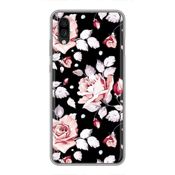 Чехол с принтом «Цветочки на черном» для ZTE Blade A5 (2020)