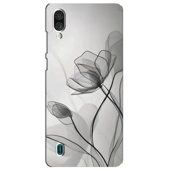 Чехол с принтом «Черные цветы» для ZTE Blade A51 Lite