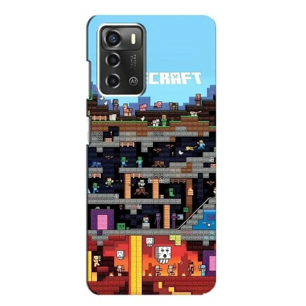 Чехол с принтом «фон Minecraft» для ZTE Blade A52