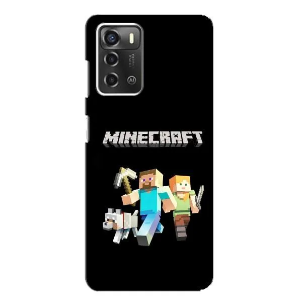 Чехол с принтом «герои Minecraft» для ZTE Blade A52