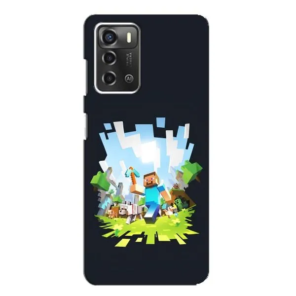 Чехол с принтом «персонажи Minecraft» для ZTE Blade A52