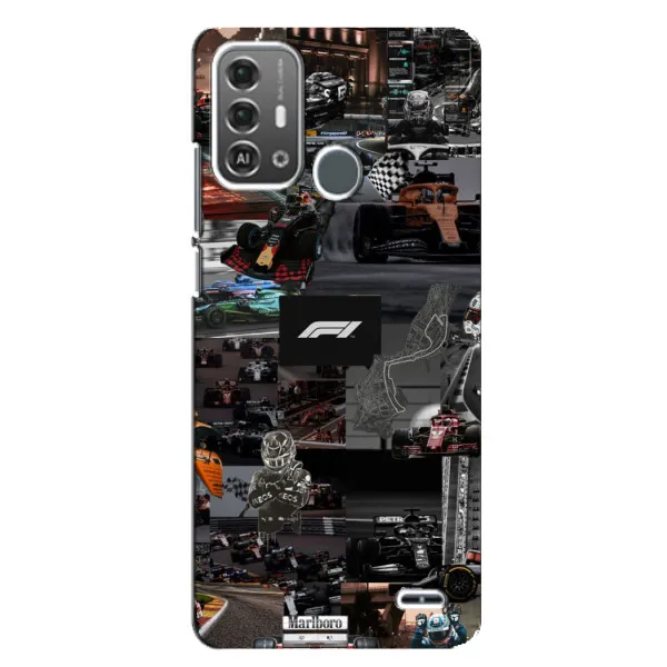 Чехол с принтом «Гоночный коллаж Ф1» для ZTE Blade A53 Pro