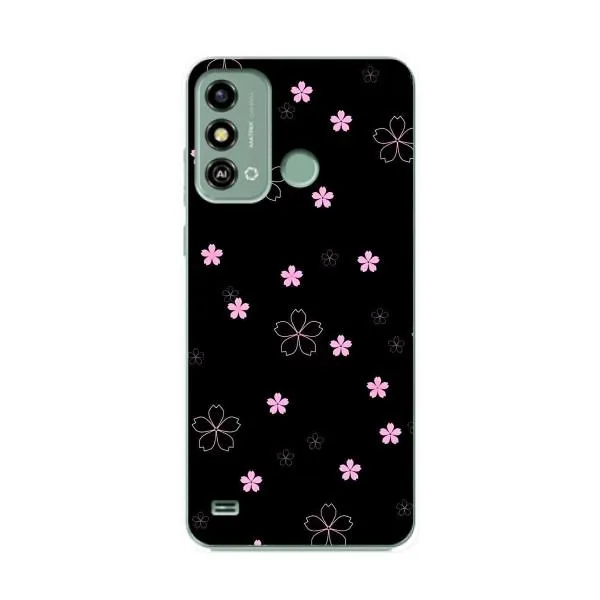 Чехол с принтом «Розовые цветы на черном» для ZTE Blade A53 Чехол с принтом «Розовые цветы на черном» для ZTE Blade A53