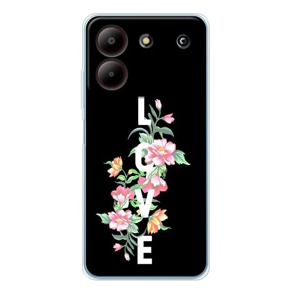 Чехол с принтом «Цветы LOVE» для ZTE Blade A54