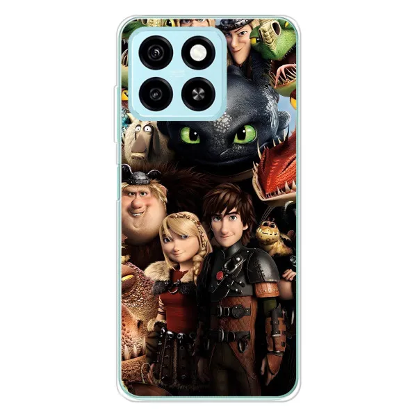 Чехол с принтом «Персонажи дракона» для ZTE Blade A55
