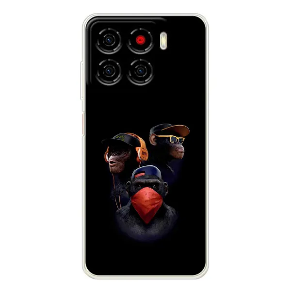 Чехол с принтом «Три обезьяны» для ZTE Blade A56 Чехол с принтом «Три обезьяны» для ZTE Blade A56