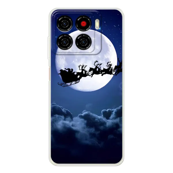 Чехол с принтом «Санта - луна» для ZTE Blade A56 Чехол с принтом «Санта - луна» для ZTE Blade A56