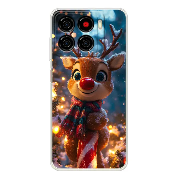 Чехол с принтом «Олень с шарфом» для ZTE Blade A56