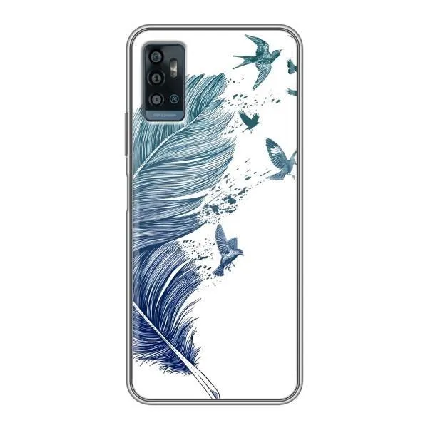 Чехол с принтом «Перышко» для ZTE Blade A71 Чехол с принтом «Перышко» для ZTE Blade A71