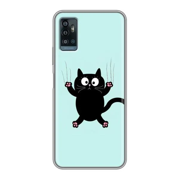 Чехол с принтом «Падающий кот» для ZTE Blade A71