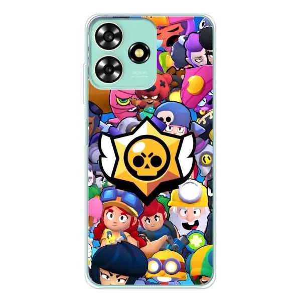 Чехол с принтом «Лого Brawl Stars» для ZTE Blade A73 Чехол с принтом «Лого Brawl Stars» для ZTE Blade A73