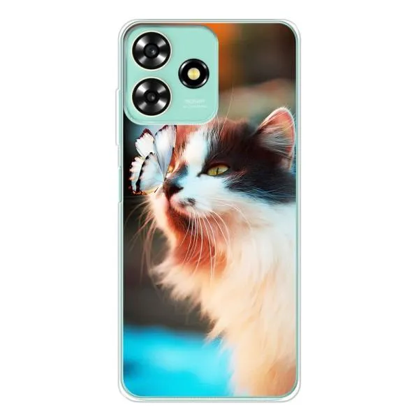 Чехол с принтом «Котик с бабочкой» для ZTE Blade A73 Чехол с принтом «Котик с бабочкой» для ZTE Blade A73
