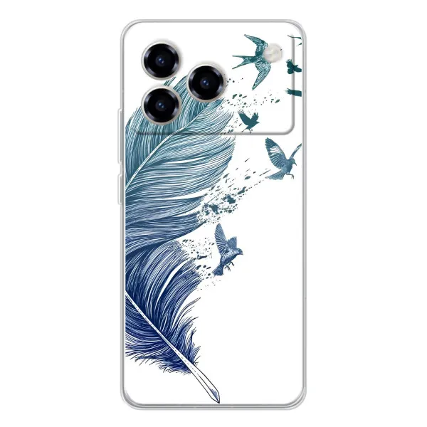 Чехол с принтом «Перышко» для ZTE Blade A76 Чехол с принтом «Перышко» для ZTE Blade A76
