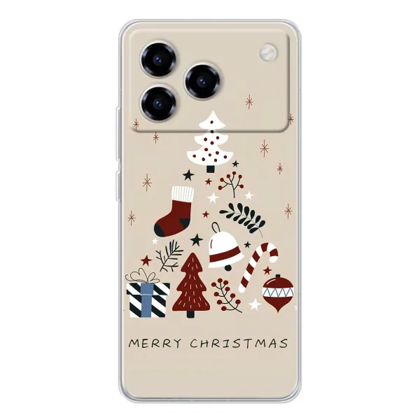 Чехол с принтом «Merry Christmas» для ZTE Blade A76 Чехол с принтом «Merry Christmas» для ZTE Blade A76