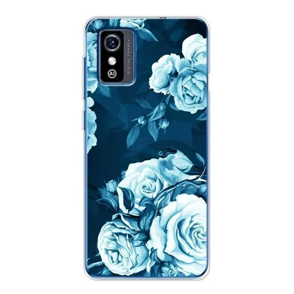 Чехол с принтом «Голубые Бутоны» для ZTE Blade L9 Чехол с принтом «Голубые Бутоны» для ZTE Blade L9