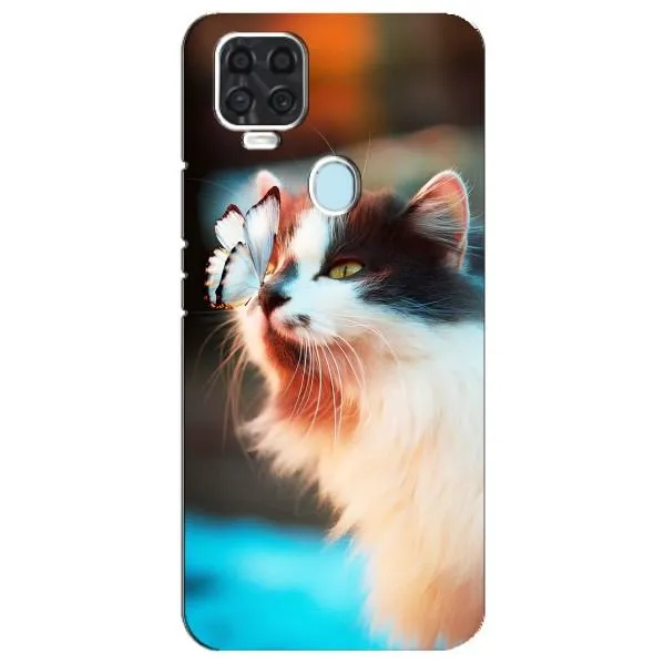 Чехол с принтом «Котик с бабочкой» для ZTE Blade V2020