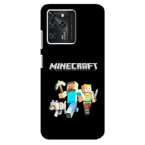 Чехол с принтом «герои Minecraft» для ZTE Blade V30