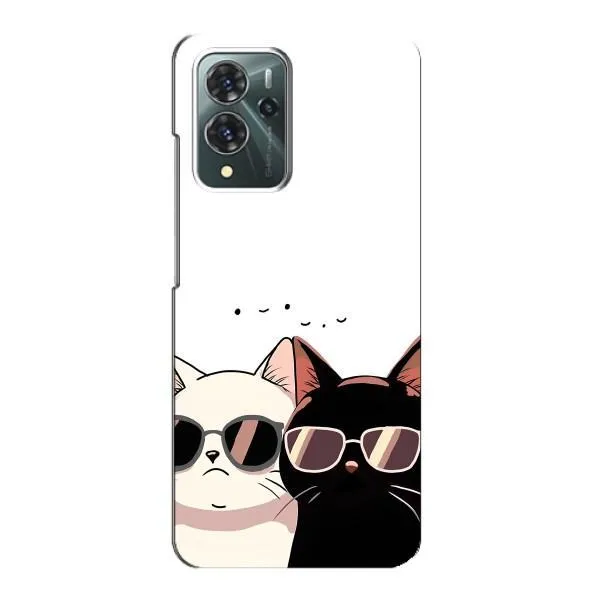 Чехол с принтом «Коты в очках» для ZTE Blade V40 Pro