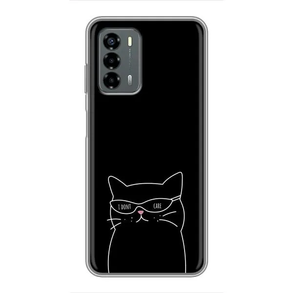 Чехол с принтом «Равнодушный кот» для Blade V40 Vita