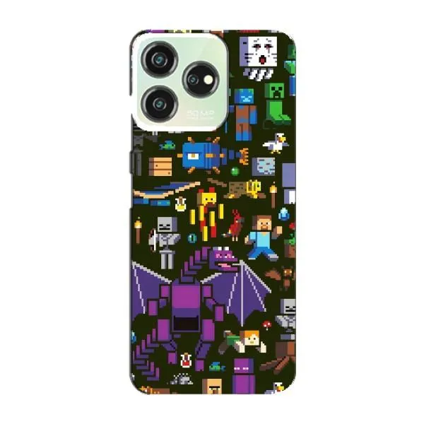Чехол с принтом «Коллаж Майнкрафт» для ZTE Blade V50 Design Чехол с принтом «Коллаж Майнкрафт» для ZTE Blade V50 Design
