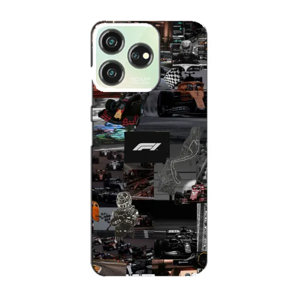 Чехол с принтом «Гоночный коллаж Ф1» для ZTE Blade V50 Design