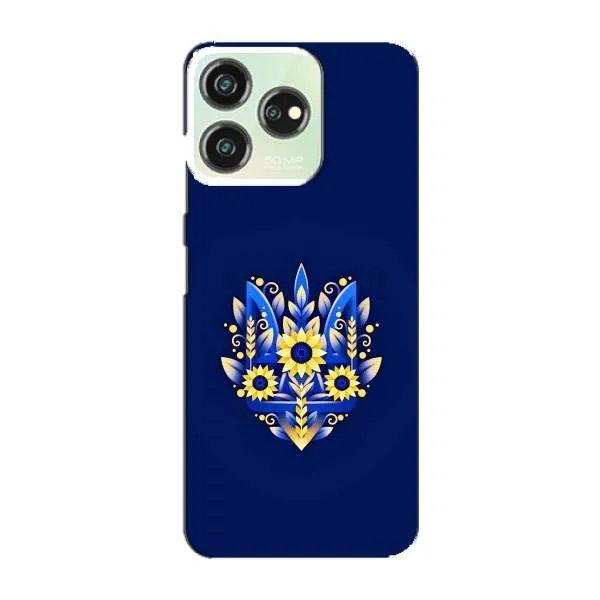 Чехол с принтом «Цветочный Герб» для ZTE Blade V50