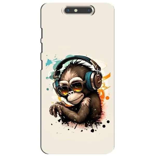 Чехол с принтом «Макака в наушниках» для ZTE Blade V8 Чехол с принтом «Макака в наушниках» для ZTE Blade V8