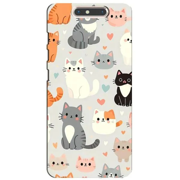 Чехол с принтом «Коллаж котов» для ZTE Blade V8