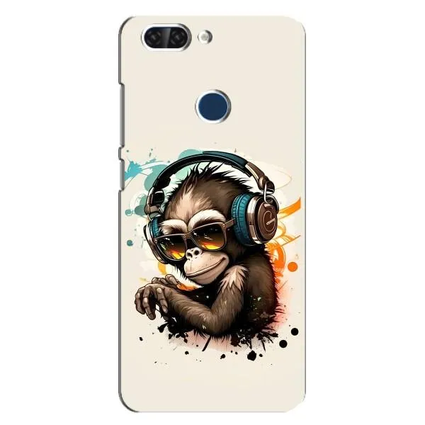 Чехол с принтом «Макака в наушниках» для ZTE Blade V9