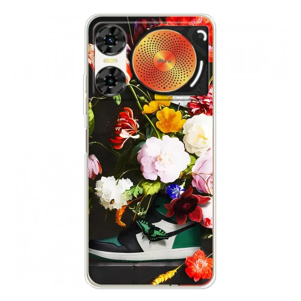 Чехол с принтом «Nike цветы» для ZTE Nubia Music 2