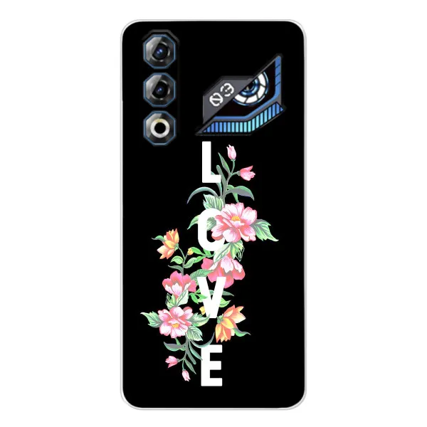 Чехол с принтом «Цветы LOVE» для ZTE Nubia Neo 3 GT Чехол с принтом «Цветы LOVE» для ZTE Nubia Neo 3 GT