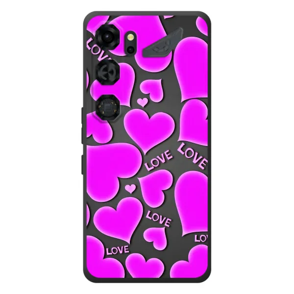 Чехол с принтом «Pink hearts» для ZTE Nubia Neo 5 GT 5G