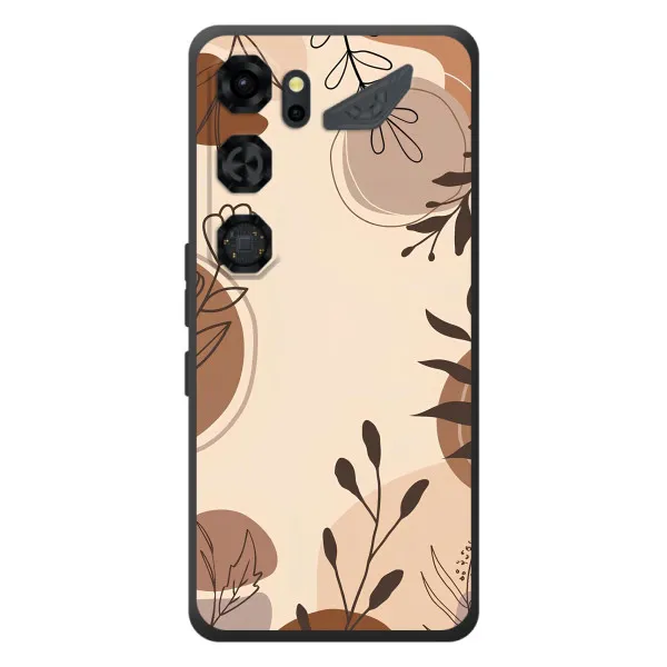 Чехол с принтом «Коричневые цветы» для ZTE Nubia Neo 5 GT 5G