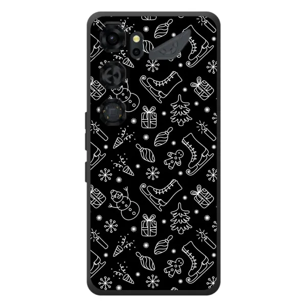 Чехол с принтом «Новогодний фон» для ZTE Nubia Neo 5 GT 5G
