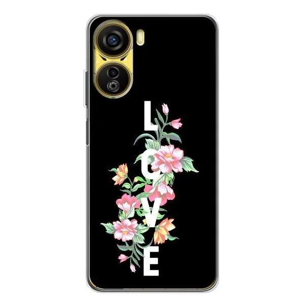 Чехол с принтом «Цветы LOVE» для ZTE Nubia Neo 5G Чехол с принтом «Цветы LOVE» для ZTE Nubia Neo 5G