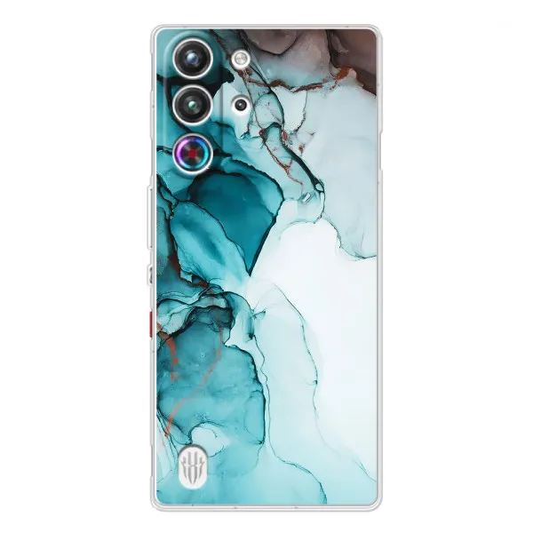 Чехол с принтом «Бирюзовый мрамор» для ZTE Nubia RedMagic 10 Pro Чехол с принтом «Бирюзовый мрамор» для ZTE Nubia RedMagic 10 Pro