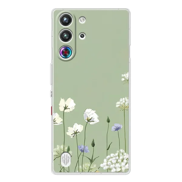 Чехол с принтом «Цветы на зеленом» для ZTE Nubia RedMagic 10 Pro Чехол с принтом «Цветы на зеленом» для ZTE Nubia RedMagic 10 Pro