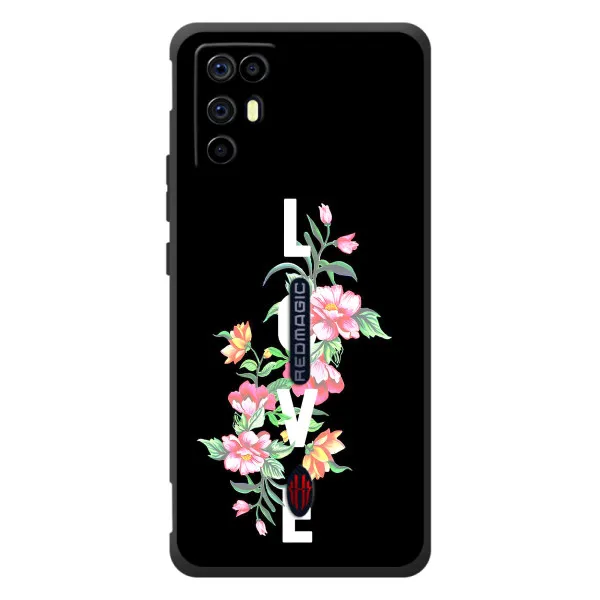 Чохол з принтом «Квіти LOVE» для ZTE Nubia RedMagic 6R