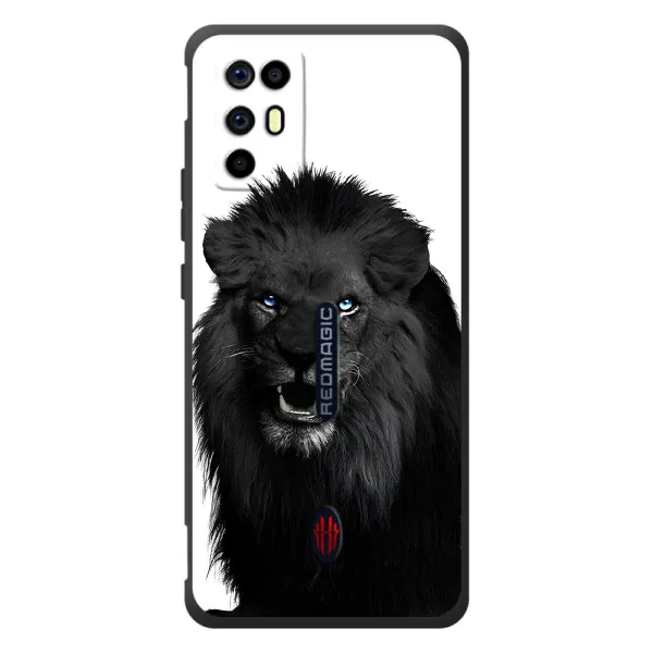 Чехол с принтом «Черный ЛЕВ» для ZTE Nubia RedMagic 6R