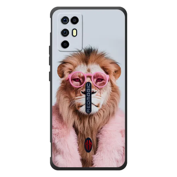 Чехол с принтом «Лев в очках» для ZTE Nubia RedMagic 6R