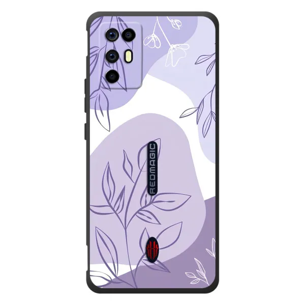 Чохол з принтом «Фіолетове листя абстракція» для ZTE Nubia RedMagic 6R