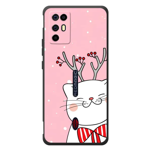Чохол з принтом «Зимовий кіт» для ZTE Nubia RedMagic 6R