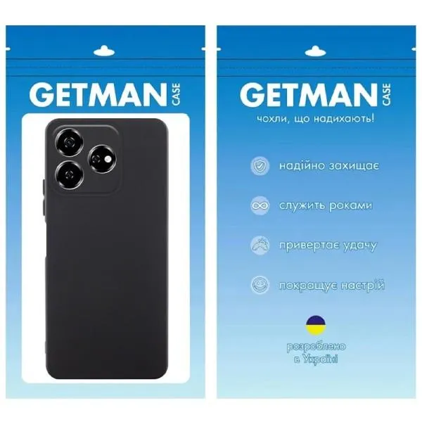 Чехол TPU GETMAN Liquid Silk Full Camera для ZTE Nubia V60 — Черный — фото 2 Чехол TPU GETMAN Liquid Silk Full Camera для ZTE Nubia V60 — Черный — фото 2